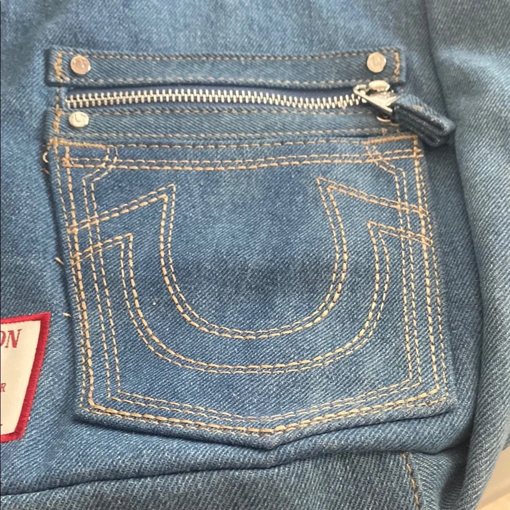 True Religion Blue Denim Tote with Slouchy Design - Picture 4 of 12